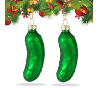 Ornements de Cornichon de noël-Ornement Pendentif Arbre de Noël décoration Ornement de Pickle Soufflés en Verre Ornements de cornichons de Noël Cadeaux de Décorations Suspendus de Corni chons (2PCS)
