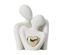 Ornements de couple câlins - Figurines de couple d'amour en céramique, sculpture de couple en céramique | Statuette abstraite d'ornement de statue d'amour, artisanat