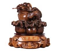 Ornements de crapaud, artisanat de crapaud à trois pieds, ornement pour le salon, statue de crapaud de richesse pour la décoration de la maison, bureau, accessoires décoratifs (couleur : S)