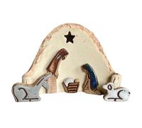 Ornements de crèche de Noël, ornements de Noël pour Jésus | Petites figurines de la scène de naissance de Jésus Décoration de plateau à plusieurs niveaux,Pièce maîtresse de Noël avec statuette de