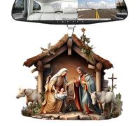 Ornements de crèche de Noël - Plaques de crèche d'arbre de Noël, pendentifs de crèche en acrylique, décorations chrétiennes, décoration de vacances religieuses | Histoire de naissance de Jésus - Pour