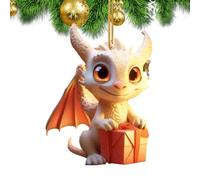 Ornements De Dragon De Noël - Dragon Acrylique Décor De Noël | Ornements De Personnage De Dragon De Noël Pour Les Vacances À La Maison