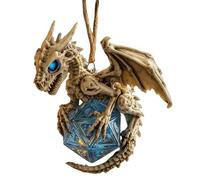 Ornements de dragon | Pendentif de vacances en forme de dés 2D | Ornements de Noël à suspendre pour appartement, lieu de travail, voiture, intérieur de maison, chambre à coucher