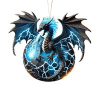 Ornements de dragon, pendentifs fantaisie dragon en acrylique, décorations de Noël dinosaures vintage, pendentifs d'arbre de dragon en acrylique, décorations de Noël sur le thème du dragon, décoration