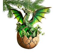 Ornements de dragon, pendentifs fantaisie dragon en acrylique, décorations de Noël dinosaures vintage, pendentifs d'arbre de dragon en acrylique, décorations de Noël sur le thème du dragon, décoration