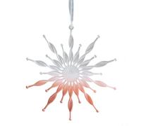 Ornements de flocon de neige de Noël rose vif | Décorations pour arbres de Noël avec flocons de neige | Belles décorations d'arbres pour la décoration festive de la maison et du jardin