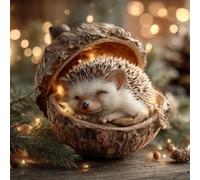 Ornements de gland d'animaux de forêt, mignons animaux de forêt dans des pommes de pin décoratives de Noël, décorations suspendues 2D en acrylique représentant des animaux de forêt pour l'arbre