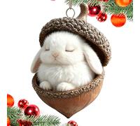 Ornements de Gland d'animaux de la forêt - 8 x 8 x 1 cm Ornements de gêne, Suspendu, | Décorations de Noël Confortables de la forêt, Sculptures de créatures de en Acrylique