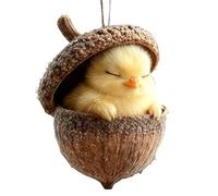 Ornements de gland d'animaux de la forêt - 8 x 8 x 1 cm Ornements de gêne, suspendu, | Décorations de Noël confortables de la forêt, sculptures de créatures de en acrylique