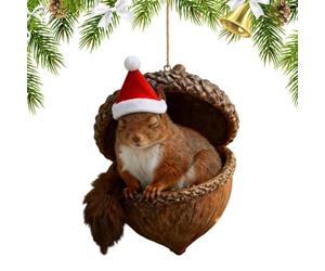 Ornements de Glands Animaux Pendentif Mignon en Acrylique 2D | Ornements de Noël Forestiers Rustiques pour maison, salon, dortoir, appartement, rebord de
