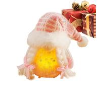 Ornements de gnomes de Noël - Nain de Noël éclairé Père Noël | Décoration de Noël d'intérieur avec lumière | Conception de Père Noël sans visage, décoration de Noël pour la table d'hiver