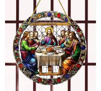 Ornements de Jésus - Art mural de la Nativité en acrylique, pendentif de vacances religieuses, scène de la Nativité décorative, ornement 2D inspiré de la foi, décoration de Noël spirituelle, décoratio