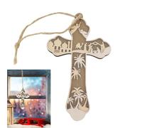 Ornements De La Nativité pour Noël | Souvenir Décoration en Bois - 2D Nativité Jésus Décor De Noël - pour Maison Culte Église Avent Traditions Familiales Collection Célébration de Pâques