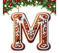 Ornements de lettres pour sapin de Noël, décorations de Noël en acrylique, décoration de sapin de Noël, petite décoration de Noël pour l'intérieur | Nouvelles décorations de maison, décorations de