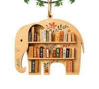Ornements de livre pour arbre - Décoration d'animaux en bois mignons, ornements de livres d'animaux faits à la main avec un design charmant, décoration de maison familiale pour et adultes, ann