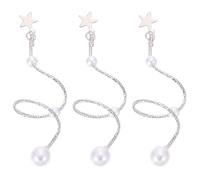 Ornements de Manucure en Métal Brillants 3 Pièces | Finition Brillante, Tenue Prolongée Gel, pour Mariées et Demoiselles D’honneur, Look Salon à Maison