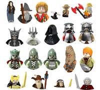 Ornements de modèle médiéval MOC, jouet du Seigneur des Anneaux, figurine miniature de nain, jouets cadeaux, Ringwraith, roi sorcier d'Angmar, modèle 3 PG519