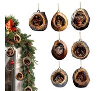 Ornements de nativité - Ornements suspendus décoratifs | Scène de la nativité de Noël | Pendentiaux gorgés acryliques 2D | 7 pièces pendentif religieux pour la couronne de vacances Porte murale jardin
