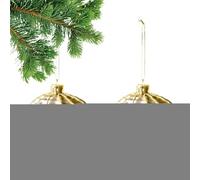 Ornements de Noël,2 Pièces de Fournitures pour pendentifs réfléchissants de 8 cm,Boules De Noël Et Ornements De Sapin | pour Extérieur Fête Hiver Maison Famille Amis Mur Fenêtre