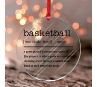 Ornements de Noël 2025 - Décoration de Noël en acrylique - Décoration de Noël amusante et minimaliste - Dictionnaire - Concept - Texte - Typographie - Souvenir - Cadeau de collection - Décoration