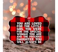 Ornements de Noël 2025 « You Are Loved for The Little Girl You Were » en acrylique pour sapin de Noël - Pendentif souvenir de collection - Décoration d'arbre de Noël transparente