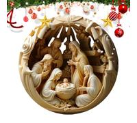 Ornements De Noël À Caractère Religieux | Pendentif De Nativité en Acrylique 2D,Décorations d'Intérieur pour Noël,pour Les Fêtes d'hiver La Maison La Voiture Le Sac À Dos L'Église La