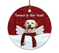 Ornements De Noël À La Mémoire du Chien Bearded Collie, Toujours dans Notre Cœur Déco Festive À Suspendre Drôle Classique Ornements pour Arbre De Noël