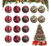 Ornements de Noël à l'épreuve des chutes | 16 pièces Ensemble de décorations d'arbres de Noël en cadre vacances vacances