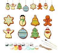 Ornements de Noël à Peindre - Ornements artisanaux d'art Bricolage pour l'arbre de Noël | PVC Décorations saisonnières avec Peinte pour l'appartement, l'école, Le Lieu de Travail, la Maison