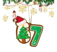 Ornements De Noël Amusants, Décorations de Noël Drôles en 2D, Décorations De Fête Amusantes Soixante-Sept Pendentif, pour Fête Vacances Mur Chambre Fenêtre Jardin Porche Intérieur