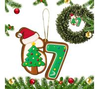 Ornements De Noël Amusants,Décorations De Noël en Acrylique 2D | 67 Mème avec Pendentif de Chapeau de Père,pour Le Salon, la Chambre, Le Bureau à Domicile, la Fenêtre, la Cour, Le