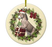 Ornements De Noël Âne De Noël Italien BUON Natale Céramique Décoration Drôle Ornement en Céramique Fête Décorations De Noël, 1 Piece