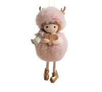 Ornements de Noël Angel Pendentif Doudou Mignon avec Bois et Lumière