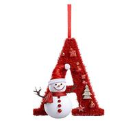 Ornements De Noël Avec Lettre De Bonhomme De Neige - Pendentif Créatif Avec Lettre Arbre De Noël | Ornement D'arbre De Noël | Décoration Acrylique Avec 26 Lettres | Pièce maîtresse de Noël