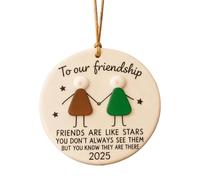Ornements de Noël Best Friend - Étiquettes acryliques double face Étiquettes souvenirs de vacances | Pour la décoration saisonnière sur la porte d'entrée, dans le bureau, dans la cage d'escalier ou su