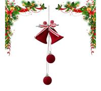 Ornements de Noël - Boule Rouge de 15,75 Pouces pour décoration Festive affluquée, Swing Facile avec Design de gage, Affichage saisonnière pour la Maison du Magasin, Festival, fête, décoration de