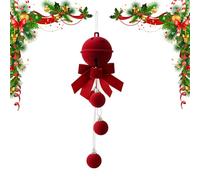 Ornements de Noël - Boule Rouge de 15,75 Pouces pour décoration Festive affluquée, Swing Facile avec Design de gage, Affichage saisonnière pour la Maison du Magasin, Festival, fête, décoration de