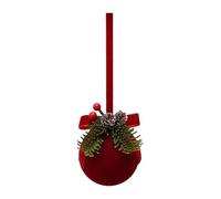 Ornements de Noël - Boule Rouge de 15,75 Pouces pour décoration Festive affluquée, Swing Facile avec Design de gage, Affichage saisonnière pour la Maison du Magasin, Festival, fête, décoration de