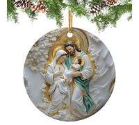 Ornements De Noël Catholiques À Effet 3D | Ornements pour Arbre De Noël en Acrylique - Décoration Suspendue De Fêtes pour Maison Salon Petit Espace Appartement École Salle De Classe Magasin De