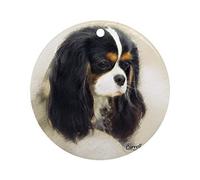Ornements De Noël Cavalier King Charles Spaniel Tri Céramique Décoration Drôle Noël Ornement Personnalisable Céramique pour Décoration De Sapin De Noël, 2 Piece