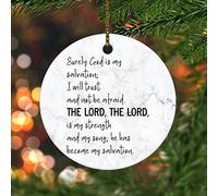 Ornements De Noël Certes, Dieu Est Mon Salut ; Je Me Confierai Et Je N'Aurai Pas Peur. Le Seigneur Déco Festive À Suspendre avec Corde Classique Noël Ornements