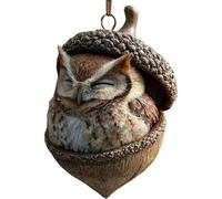 Ornements de Noël confortables en forme de pomme de pin, écureuil, renard à suspendre, décoration d'intérieur (C)