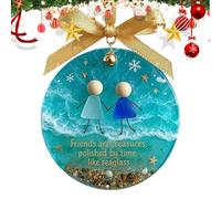 Ornements De Noël D'Amitié | Décoration en Acrylique 2D pour Sapin De Noël - Pendentif d'Ami d'hiver - pour Femmes Hiver Fêtes Maison Sac Voiture Rétroviseur Mur