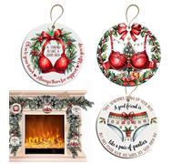 Ornements De Noël D'Amitié - Décorations 2D en Acrylique Drôles pour Meilleur Ami | Décoration d Arbre de Noël pour l Amitié en 3 Pièces,pour Femmes Collègues Maison Mur Fenêtre Automobile