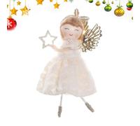 Ornements de Noël d'ange, Ornement d'arbre de Noël - Pendentif Mignon de Voiture de Fille Scintillante | Fournitures de fête, décoration de Vacances, Petite Robe en Dentelle, féerique, centres
