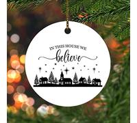 Ornements De Noël dans Cette Maison Nous Croyons Déco Festive À Suspendre Classique avec Corde Décorations De Noël