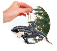 Ornements de Noël - Décoration Noel - Peints à la main - Remplisseurs de chaussettes, plongeurs et amateurs de l'océan (baleine tuante)