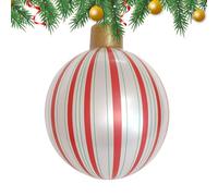 Ornements de Noël, décorations de balle de la cour en PVC pour les vacances, grande sphère gonflable avec une fonction de configuration facile, affichage saisonnier pour le porche, jardin, extérieur e