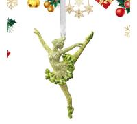 Ornements de Noël Décorations de fête vertes à paillettes scintillantes | Décorations de Noël 3D à suspendre pour fenêtres, portes, lieux de travail, , pièces, maison et