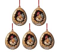 Ornements de Noël - Décorations Mignonnes 2D pour Arbre De Noël | 5 Décorations De Noël avec Pendentif en Acrylique | Raton Laveur Écureuil Oursin Lapin Oiseau Faune Ornement